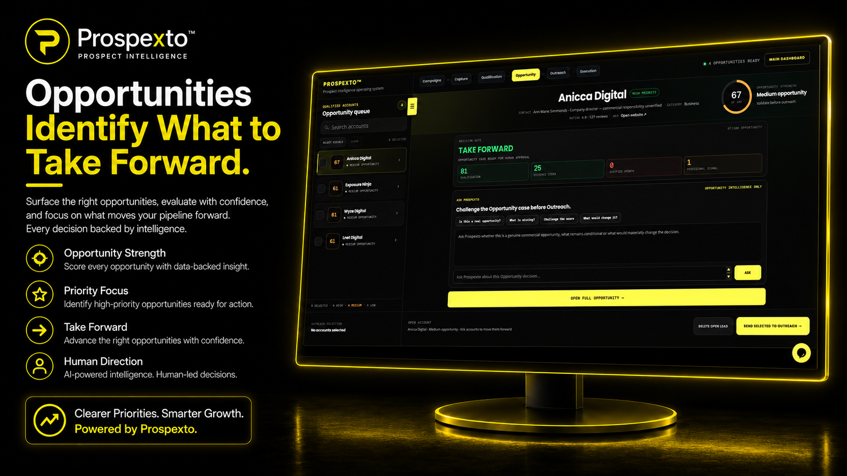 Prospexto opportunity intelligence page