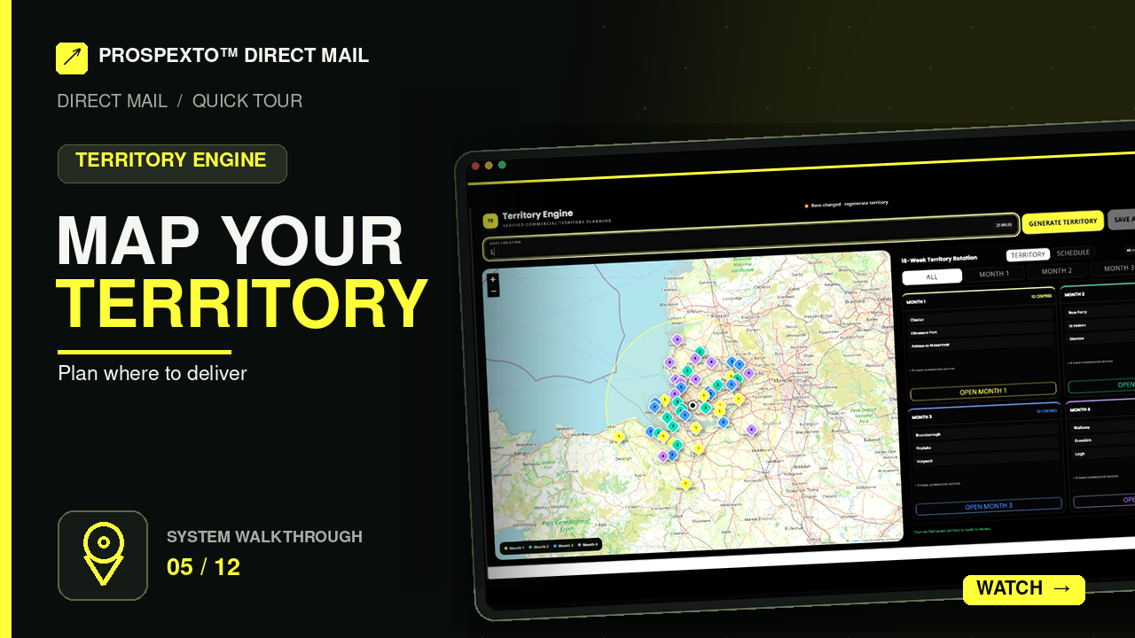 Prospexto Direct Mail territory engine
